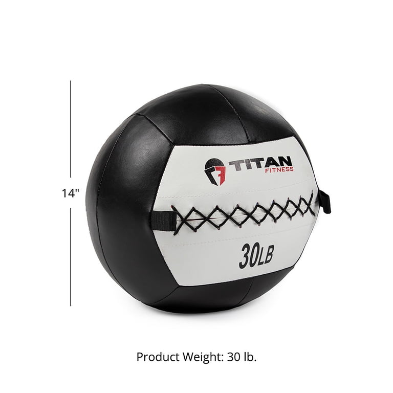 Titan Fitness 30 lb Soft Leather Medicine Wall Ball photo 7