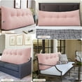 thumbnail image 2 of Lovote Bed Wedge Pillow for Headboard Gap Reading Lumbar Back Rest Support Pillow for Bed Sofa Large Long Pillow with Side Pockets Removable Cover, 59"x20", Pink, 2 of 7