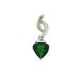 thumbnail image 1 of Women Rhodium Brass Pendant with Synthetic in Emerald, 1 of 1