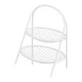 thumbnail image 4 of Cesta de frutas de hierro, decoración moderna, elegante soporte para frutas, cebolla, cocina Blanco de 2 niveles, 4 of 9