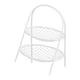 thumbnail image 4 of Cesta de fruta de hierro portátil moderna para pan, cebolla y restaurante. Blanco de 2 niveles, 4 of 9