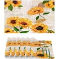 thumbnail image 4 of Sunflower Placemats Set of 4 Washable, Placemats Washable, Vinyl Waterproof Placemats 17 x11 Inch, Square Place Mats for Kitchen Dining Table, 4 of 6