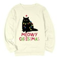 thumbnail image 4 of Meowy Christmas Sweatshirts for Women 2025 Long Sleeve Crewneck Funny Cute Black Cat Graphic Sweatshirt Pullover Tops, 4 of 5