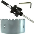 thumbnail image 2 of 3 3/8" Tungsten Carbide Hole Saw Kit Inc 86mm Carbide Hole Saw Sds Plus Hole Saw Arbor Hex Key Arbor Comes With Masonry Tct Pilot Drill For Concrete Wall Tile Brick Drywall Masonry Fiberglass Plaster, 2 of 6