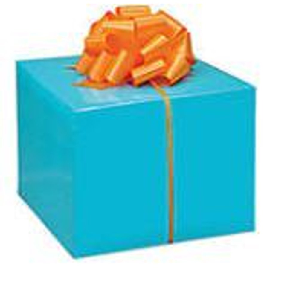 Turquoise Elegant Glossy Solid Color Gift Wrap Wrapping 16ft Roll Paper