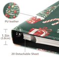 thumbnail image 3 of FORMRS 3 Ring Photo Album 4"x6" Self Adhesive Large Capacity PU Leather Cover, Yellow Christmas Gingerbread, 3 of 8