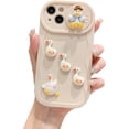 thumbnail image 7 of Cute 3D Duck Solid Color Wave Frame Slide Camera Lens Protector Soft  for iPhone Case (Pink,iPhone 11 Pro Max), 7 of 7