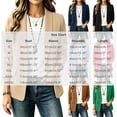thumbnail image 3 of thefmos Women's Collared Long Sleeve Blazer Cardigan Slim Fit Solid Color Casual Office Top Fashion Fall Winter Outfit, Khaki 2XL, 3 of 6