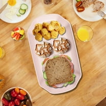 Hxlamzoo Octagonal Non-Slip Plastic Tray for Burgers, Fast Food & Cafeterias – Durable Commercial-Grade Serving Plate, Lightweight & Dishwasher Safe