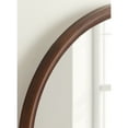 thumbnail image 4 of Kate and Laurel Hatherleigh Modern Mid-Century Round Wooden Wall Mirror, 30 Inch Diameter, Walnut Brown, Decorative Wood Circle Wall Accent for Use as Bathroom Mirror for Over Sink, 4 of 9