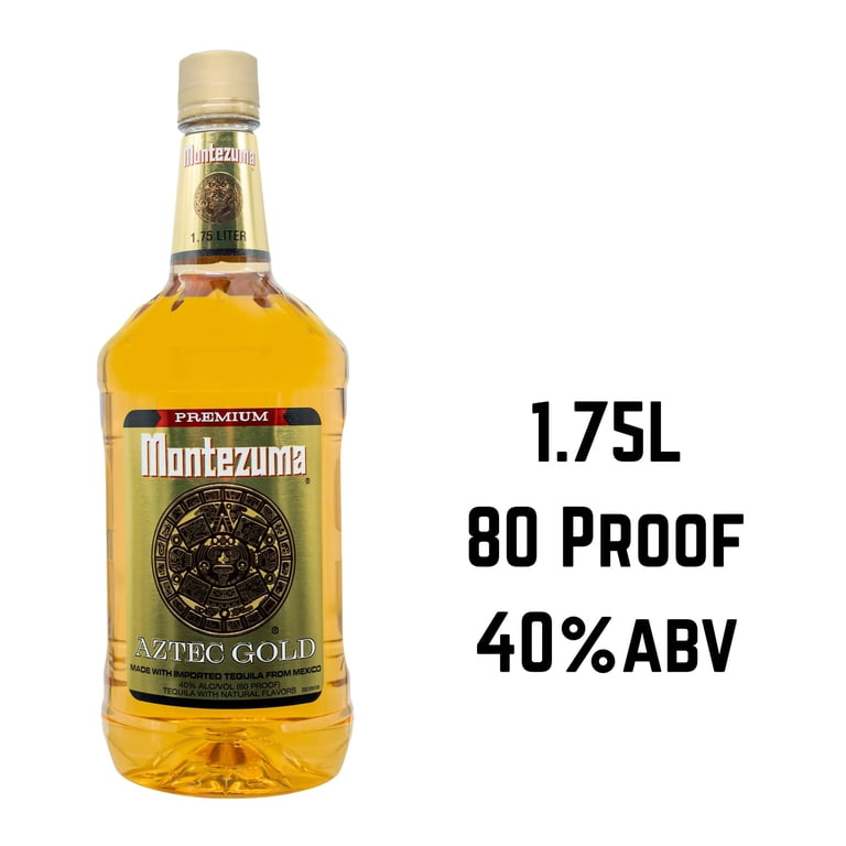 Montezuma Aztec Gold Tequila, 1.75l, 80 Proof (40% ABV) - Walmart.com
