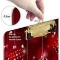 thumbnail image 4 of FMSHPON Christmas Xmas Ball Festival Clipboard Hardboard Wood Nursing Clip Board and Pull for Standard A4 Letter 13x9 inches, 4 of 5