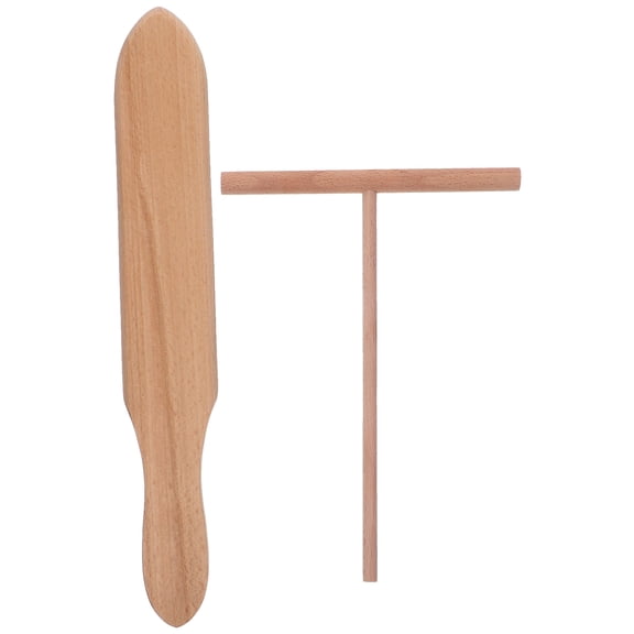 AURARMLET Crepe Spreader Set Wood 1Set 9.8X1.6X0.1in