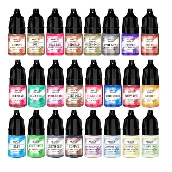 Set of 24 Ink Epoxy Resin Dye Crafting Dye Painting Inks Jewelry Making Inks Intense Pigment Colors Epoxy Resin Paint