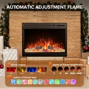 KISSAIR 39” Electric Fireplace Insert 750W 1500W Touch Screen with Remote Control