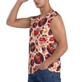 thumbnail image 3 of Balery Skull rock record music heart Camisetas sin mangas para hombre, absorbe la humedad y protege contra el mal olor.-Small, 3 of 7
