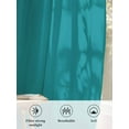 thumbnail image 6 of Sheer Curtains 108 Inches Long, Turquoise Pure Teal Light Filtering Window Curtains for Living Room/Bedroom, Teal Rod Pocket Voile Sheer Curtain Drapes, 52"W x 108"L, 2 Panels, 6 of 9