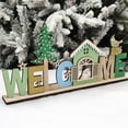 thumbnail image 4 of WASHWEPE Home Letter Ornament 2Pcs Wooden House Shape Photo Props for Christmas Party and Room Decoration, 4 of 8