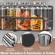thumbnail image 2 of Especieros para Cocina Magnético, Paquete de 5 Estante Magnético para Refrigerador, Organizador de Especias Cocina, Contiene 1 Toallero de Papel y 6 Ganchos, 2 of 11