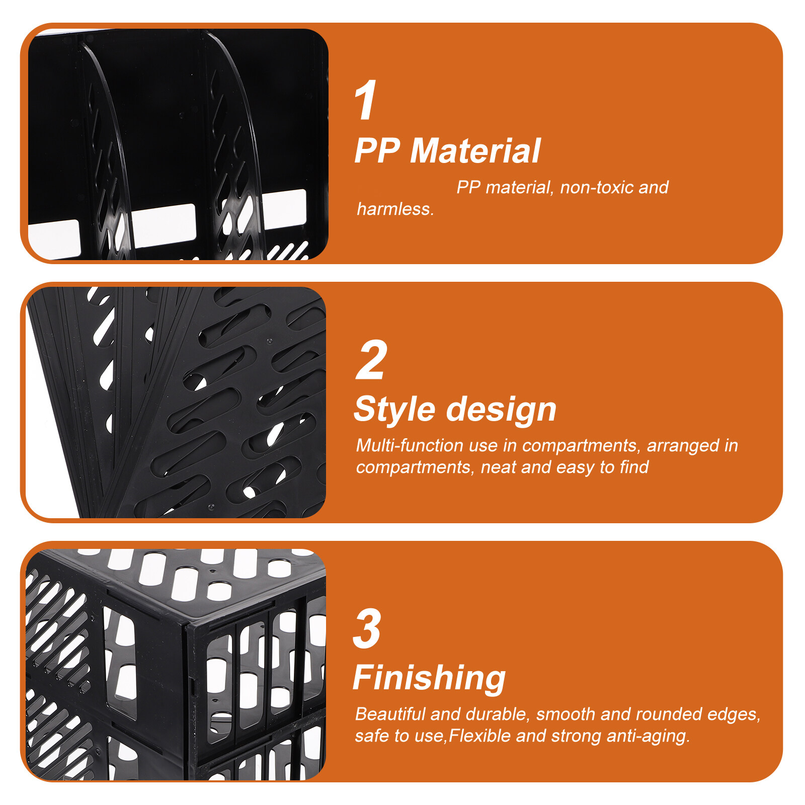 NUOLUX A4 File Magazine Storage Holder Paper Document Organizer Desk Folder Rack Box Stand Desktop Sorter Container