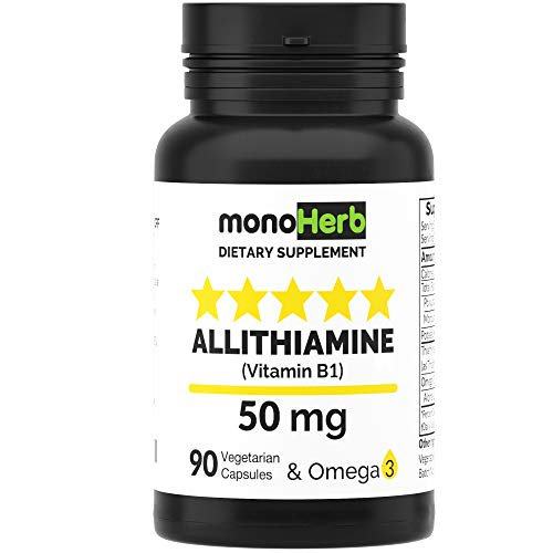Allithiamine Vitamin B1 50 mg per Capsule 90 Vegetarian Capsules
