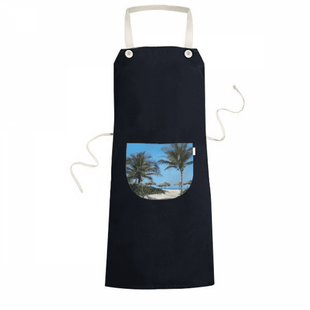 Tablier Image Ciel Bleu Arbre Océan Sarong Cuisine Poche Tablier