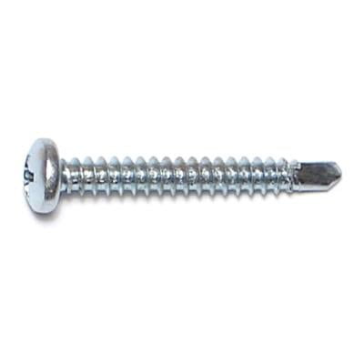 

#8-18 x 1-1/4 Zinc Plated Steel Phillips Pan Head Self-Drilling Screws SDSPS-071