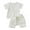 White, variant on Boys Outfits Toddler Baby Summer Solid Color Linen Thin Breathable Outfit Short Sleeve T Shirt Elastic Shorts Set Baby Outfits Blue 6 Months-9 Months