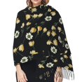 thumbnail image 5 of Shawl Wraps for Women - tulip daisy Oversized Fall Winter Fashion Blanket Scarf for Women, 5 of 6