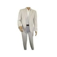 thumbnail image 4 of Men Seersucker Suit By Adolfo Stripe Casual Dressy Summer Suit 2 Button C624 Tan, 4 of 11