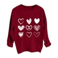 thumbnail image 4 of Bjutir Valentines Day Women Tops Sweatshirts For Women Love Heart Graphic Pullover Winter Crewneck Long Sleeve Sweatshirts, 4 of 4