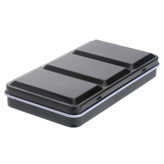 Narrster 1 Set Empty Watercolor Tin Large Watercolor Storage Box Metal Paint Case (Black)