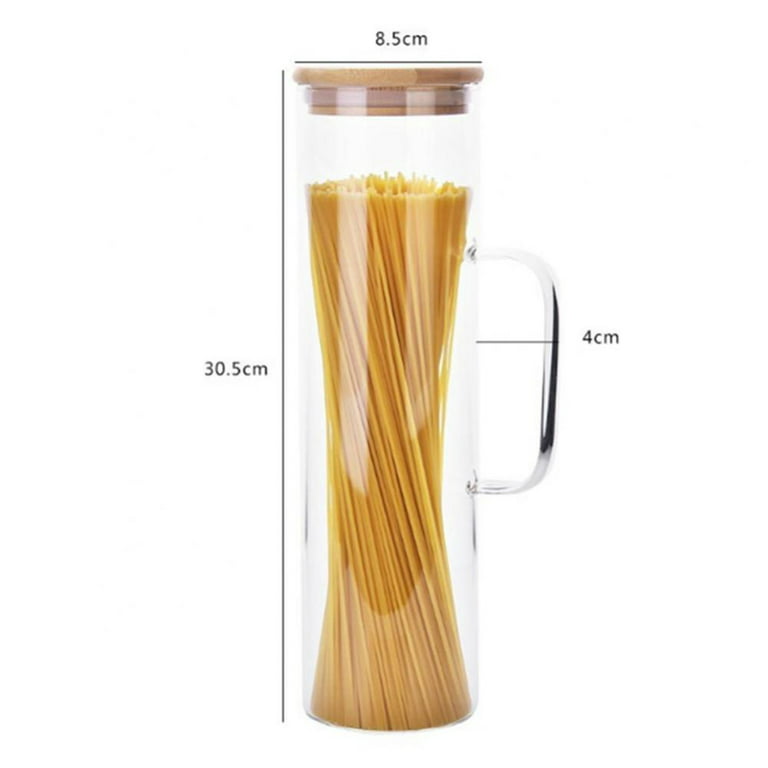 HomArtist Glass Jars with Bamboo Lids 79 FL OZ [Set of 3], Glass Canisters  with Airtight Lids, Glass Food Storage Containers for Spaghetti,  Fettuccine, Linguine,Pasta, Best for Kitchen & Pantry - Yahoo Shopping