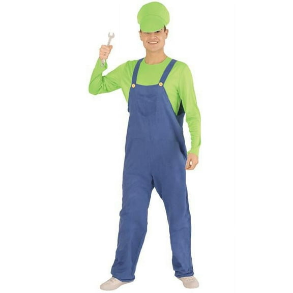 Banana Costumes Goods F-04-004-S Plumber Costume, Green & Blue - Small
