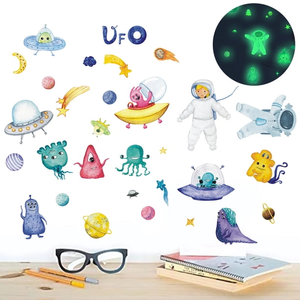 Pluokvzr 4 Sheets Glow in The Dark Stickers DIY Luminous Wall Stickers  Cartoon Style Wall Decal PVC Waterproof Fluorescent Stickers Home Decor for  Children's Room Kids Room - Walmart.com