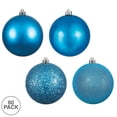 thumbnail image 2 of Vickerman 2.4" Turquoise 4-Finish Ball Ornament Assortment, 60 per Box, 2 of 3