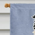thumbnail image 3 of Caroline's Treasures BB5699CHF Border Collie Black White Welcome Flag Canvas House Size , Large, multicolor, 3 of 4