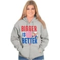 thumbnail image 3 of Funny Dubble Bubble Bigger is Bettter Zip Up Hoodie Men's Women's Brisco Brands S, 3 of 6