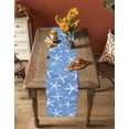thumbnail image 5 of White Blue Starfish Coastal Table Runner 72 Inches, Summer Beach Nautical Ocean Bed Runner Dresser Scarves Tabletop for Indoor Outdoor Parties/Ceremony/Banquet, 16" x 72", 5 of 8
