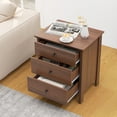 thumbnail image 2 of Gymax Set of 2 Nightstand Beside End Side Table Accent Table Brown, 2 of 10