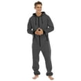 thumbnail image 2 of DHFJKG Winter Pajamas For Men Jumpsuit Loungewear Solid Color Long Sleeve Hooded Drawstring Zipper Onesie With Pockets Sleepwear Leisure Homewear, 2 of 8