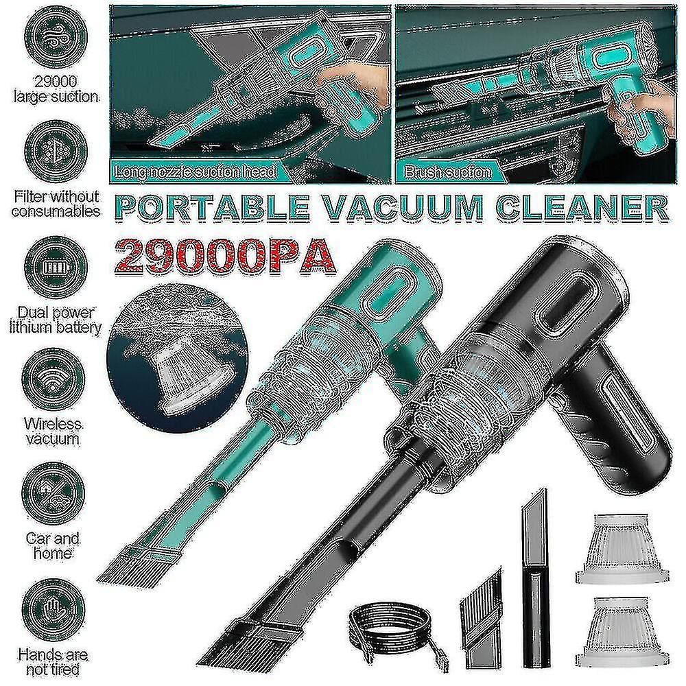 29000pa Powerful Car Vacuum Cleaner Wet/dry Cordless Strong Suction Handheld Yaying Shop