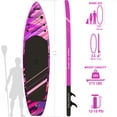 thumbnail image 2 of FUSION NEON 11FT x 33" Super Wide Inflatable Stand Up Paddle Board, Ultra Stable Wide SUP Up to 2 people/375LB Fully equipped w/ Premium SUP Accessories, 2 of 7