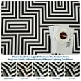 thumbnail image 4 of Garvee 6'x9' Washable Rugs Modern Abstract Striped Area Rugs, Non-Slip Contemporary Accent Rug Low Pile Indoor Geometric Carpet for Living Room Bedroom Dining Room, Black, 4 of 8