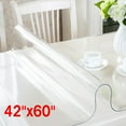 thumbnail image 3 of Multi-size Waterproof Tablecloth 1.5MM Thick Oilproof Clear Transparant Vinyl Plastic Table Cloth Protector Cover, 42x60in Rectangle, 3 of 9