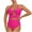 Pink, variant on WREESH Womens Two Piece Swimsuit High Waisted Bikini Fashion Casual Bikini Swimsuit Beach Bathing Suit Pink