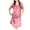 Rose Gold A, variant on Nightgowns for Women, Women's Sleepwear, Fashion Summer Soft Lightweight Solid Color Bow Fold Short Sleeve Ice Silk Long Sleepshirts Rose Gold A Free Size