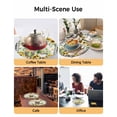 thumbnail image 2 of 13 Inch Round Placemats Set of 6, Sunflower Gnomes Non Slip Heat Insulation PP Table Mats, Spring Farmhouse Vintage Daisy Leaf Plaid Washable Place Mats for Kitchen Dining Party Table Decor, 2 of 7