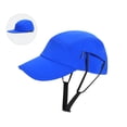 thumbnail image 4 of Women's Summer Sun Hat, Breathable Baseball Cap with Hidden Windproof Chin Strap, Lightweight Outdoor Sports Hat for Hiking, Riding, Running, and Beach - Blue, 4 of 9