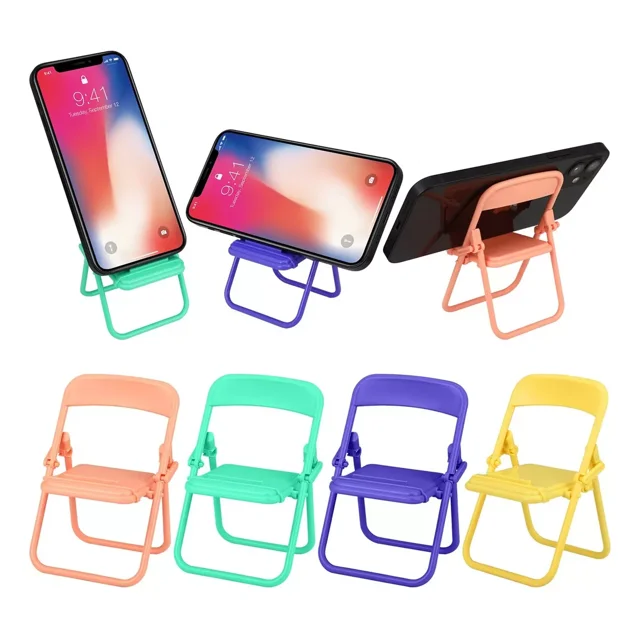 10 Pzas Soporte Porta Celular Forma Silla Plegable Colores